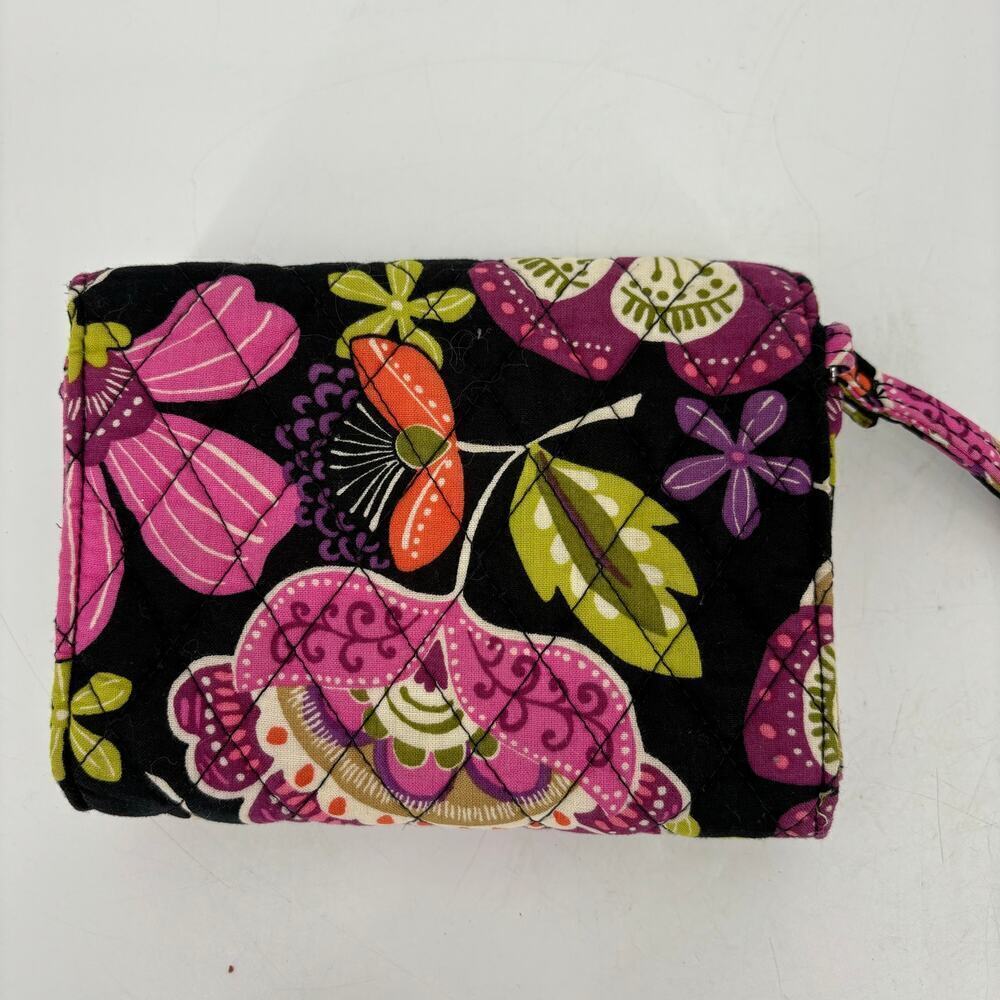 Vera Bradley Wristlet Wallet Pirouette Black Pink Turn Lock Your Turn Smartphone - Picture 6 of 8